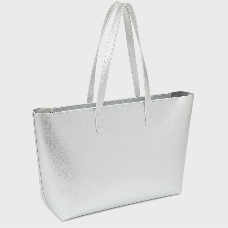 Women's Mansur Gavriel Small Zip Tote Bags Silver | AU 8509QG